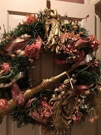 Several Christmas Wreaths & Huge Collection of Santas & Christmas Decor