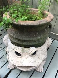 Collection of Large Planters Surrounding Patio