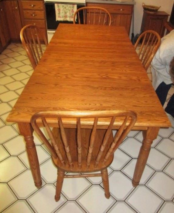 Harvest table size, wooden rectangular table & chairs