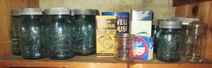 Aqua Ball canning jars, lids, rings