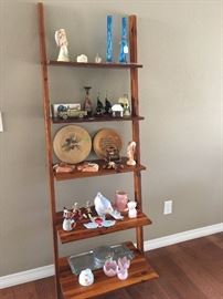 Shelves with collectibles
