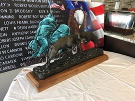 McNutt bronze sculpture - Rams and a Goddard painting