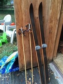 Vintage wooden ski's from Norway ca 1945