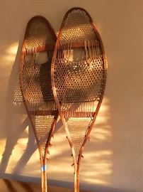 Antique snow shoes