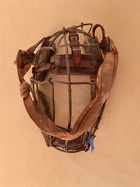 Antique baseball umpire's face mask