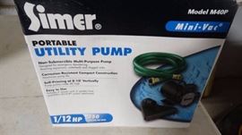 Simer portable utility pump- New in box