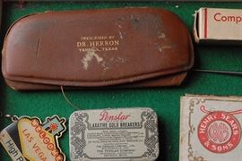 Dr. Herron, Terrell, Texas. Penslar advertising tin