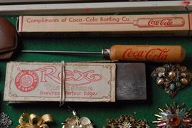 Coca-Cola ice pick with original box, Henry Sears Rex Razor Hone