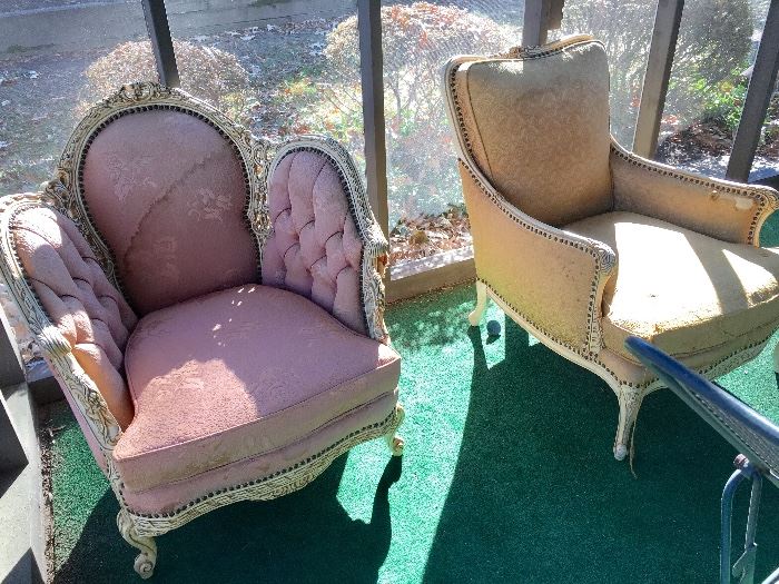 Vintage arm chairs -need to be re upholstered, but great bones!