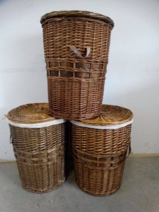 3 Wicker Basket with Handles