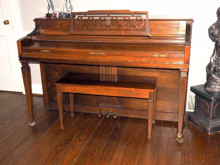Kohler & Campbell Console Piano, #41740, Circa 1900-1905, Original Design By Jorgen G. Hansen With Spruce Permatone Soundboards, 38.5"H x 58"W x 25.5"