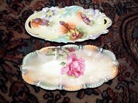 Serving Dish 14.5"Dia, Marked Japan, 12" Relish Tray, Marked Deruta Italy, Delmar Warranted 22K Gold China Qty 11, Nifco Pony Express Plate And More