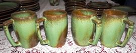 Frankoma Plainsman Green Grandmugs #5M, Qty 4