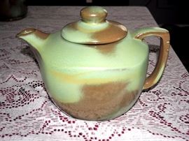 Frankoma Westwind Plainsman Green Large Teapot & Lid