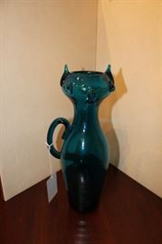Blenko Vintage Rare Cat Vase