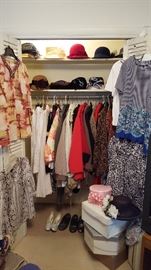 Ladies clothing sizes xl-2x,  also large selection of ladies hats, and purses. 