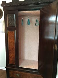 Inside of Armoire.  Beautiful condition.....