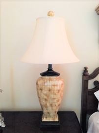 PAIR GOLD/BLACK LAMPS 35" TALL