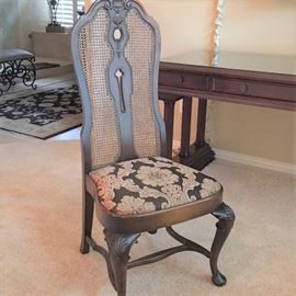 WOOD FRAME SIDE CHAIR W/CANE INSERTS