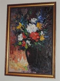 Signed Floral Oil