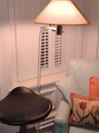 Lucite and Chrome Floor Lamp