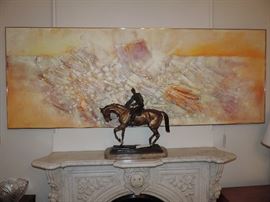 Robert Mazur 96" Wide Oil Painting / this oil was commissioned and has been in the same family collection until NOW !