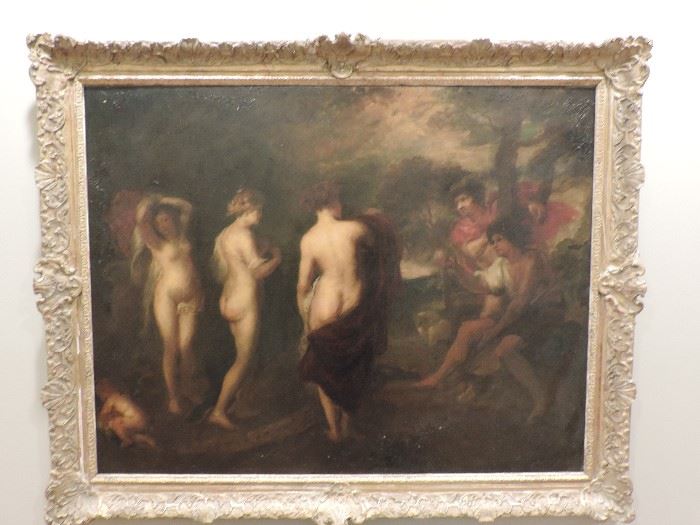 After Peter Paul Reubens "The Judgement of Paris" large Antique example - as found condition.