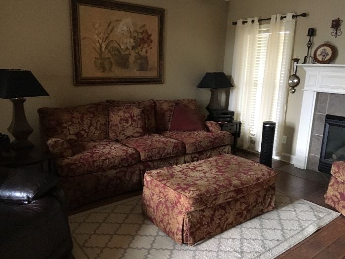 Sofa W/Pillows..... Large Matching Foot Rest
