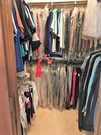 Huge closet full of fine clothes