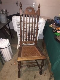 Cane seat chair 