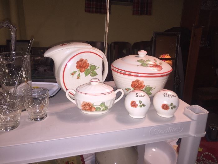 1950’s cocktail set, pottery kitchenware