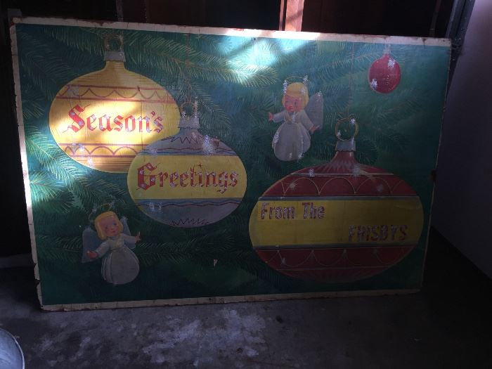 Vintage Holiday sign 