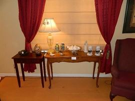 Parsons Table, Small Table, Lamp, Glass