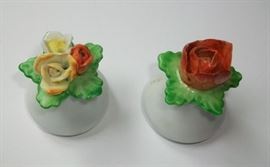 Porcelain Rose Bouquet Salt and Pepper Shakers