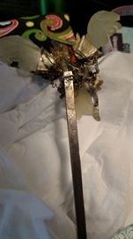 Antique hand carved Geisha Hair pin; some damage, but still absolutely beautiful with extraordinary workmanship