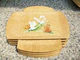 Vintage Swan Serving Trays - 8 total