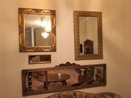 ASSORTED ANTIQUE MIRRORS.