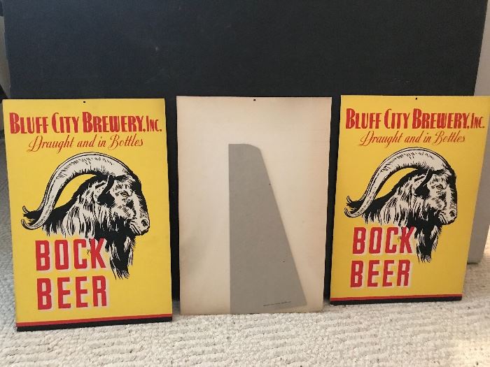 3 Bock Beer Pieces - Bluff City Brewery - Alton IL