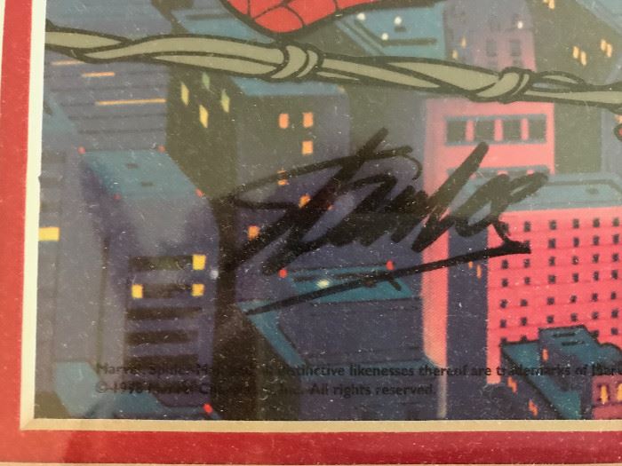 Signed Spiderman Animation Art - Stan Lee