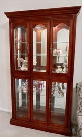 Pretty Lighted Curio Display Cabinet