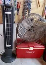 High Velocity Fan - Vintage Igloo Cooler & Tower Fan
