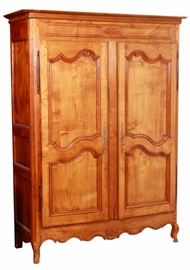 18th Century French Fruitwood Armoire