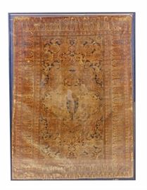 18th19th Century Framed Silk Tabriz