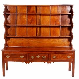 19th Century Elmwood Welsh Cupboard