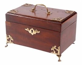 19th Century Mahogany Tea Caddy