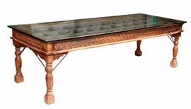Antique Pakistani Door Mounted as Table