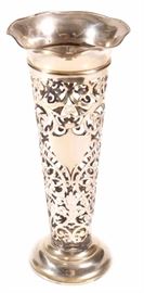 Black, Starr Frost Sterling Trumpet Vase Holder