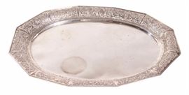Continental Silver Oval Tray