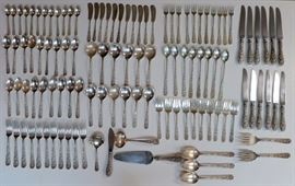 Kirk Stieff Sterling Silver Repousse Flatware Set