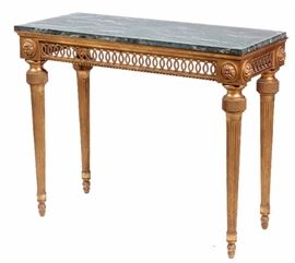 Marble Top Louis XVI Console Table